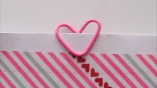 Heart Paper Clip tutorial [upl. by Aihsakal]