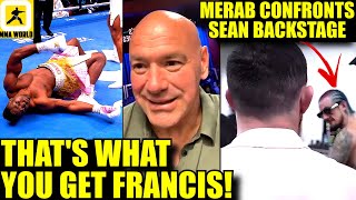 Dana White finally reacts to Francis Ngannou getting brutally KOd vs Anthony JoshuaSean OMalley [upl. by Eerpud423]