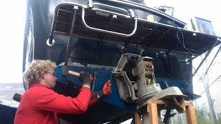 Removing pivot pins volvo penta 270 280 drive [upl. by Atirres]