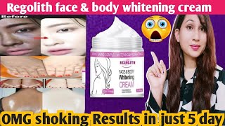 Regolith Face and body Whitening Cream Review  Gora hone wala Cream  Gora hone ka tarika [upl. by Dreddy]