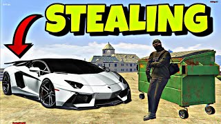 Stealing All SPORTS CARS i see Using TRASH VEHICLE in GTA 5 RP [upl. by Narhet]