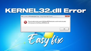 Fix Dynamic Link Library KERNEL32dll Error In Windows 7 [upl. by Ardle]