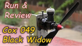 Cox 049 Black Widow Glow Engine  Run amp Review  Model Aeroplanes [upl. by Matthieu73]