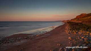 Time lapse of the tide coming in at Colwyn Bay North Wales at sunset [upl. by Teyut]