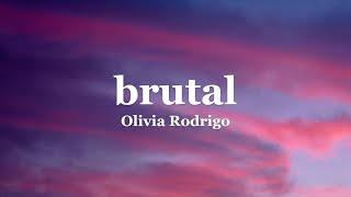 Olivia Rodrigo  brutal Clean Lyrics [upl. by Truc]