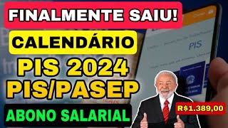 FINALMENTE Governo divulga calendário de pagamento do PISPasep 2024 VEJA AS DATAS E OS VALORES [upl. by Brana]