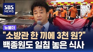 소방관 한 끼 3천 원대 수두룩…시도별 단가도 제각각  SBS  뉴블더 [upl. by Dibri559]