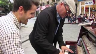 Spontaneous Jazz duet on Street Piano in Paris 1 with Frans Bak [upl. by Htaeh]