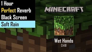 C418  Wet Hands  1 Hour  Reverb  Soft Rain  Black Screen  Minecraft Music [upl. by Lika]