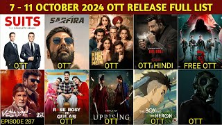 This Week 7  11 October OTT Release Movies amp Web Series  Sarfira OTT  Khel Khel Mein OTT Netflix [upl. by Nikoletta]