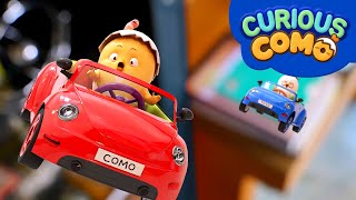 Curious Como  Car  Cartoon video for kids  Como Kids TV [upl. by Nodmac638]