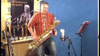 JP144 baritone saxophone demonstration by Pete Long  John Packer Ltd [upl. by Pentheas]