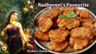 Radharanis Favourite Recipe  Arbi Tuk Recipe  Colocasia Recipe  Krishnas Cuisine radhashtami [upl. by Yssim]