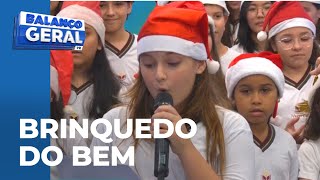 Alunos do colégio mater dei ajudam a campanha e conhecem o estúdio do Balanço Geral [upl. by Skees]