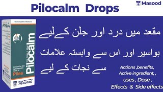 Masood Pilocalm Drops Homeopathic medicine benefits  Masood Pilocalm drops for piles [upl. by Sawyere]