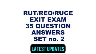 COC Revalidation for all Engineers RUT  REO  RUCE  EXIT EXAMS QUESTION amp ANSWERS  SET no 2 [upl. by Enelaj430]