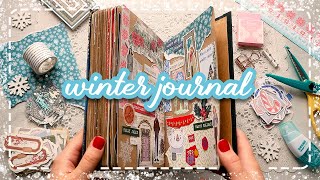 ❄️Scrapbook With Me  Winter Theme ASMR  journaling relaxing sounds [upl. by Arayk]