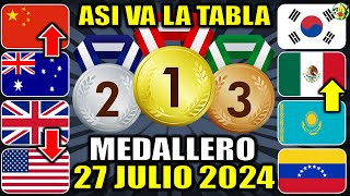 Así va el Medallero Juegos Olimpicos 2024 EN VIVO hoy sabado 27 Julio 2024 Paris QUIEN VA GANANDO [upl. by Yoshio]