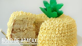 BOLO DE FESTA DE ABACAXI COM COCO  BOLO MOLHADINHO [upl. by Aneba]