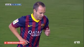 Andres iniesta vs Valencia 201314 English commentary away 1080 [upl. by Aelahs]