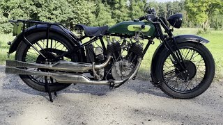 1929 Royal Enfield 1000cc vtwin most beautiful Enfield model ever build Start and walk around [upl. by Yrrej]