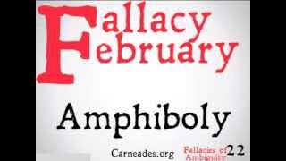 Amphiboly Logical Fallacy [upl. by Annibo573]