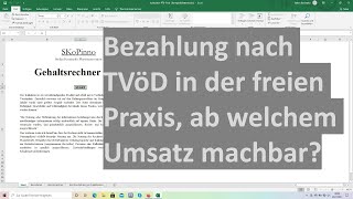 Bezahlung nach TVöD in der freien Praxis ab welchem Umsatz machbar [upl. by Novled453]