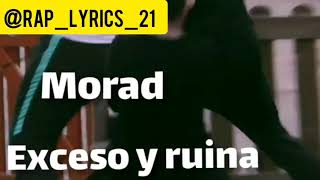 Morad  exceso y ruina lyrics  letra official vídeo clips [upl. by Ahsekar]