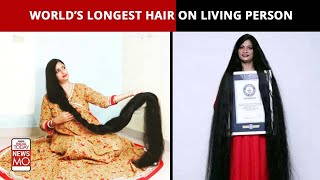 Worlds Longest Hair On Living Person [upl. by Atiuqad]