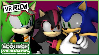 Scourge amp Sonic meets Shadina The Hedgehog VR CHAT [upl. by Aden]