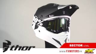 Casque Cross THOR MX Sector Level Noir Blanc [upl. by Initof73]