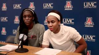 Ify Ibekwe amp Davellyn Whyte Post Game 122810 by Arizona Athletics [upl. by Maher]