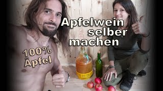 Apfelwein selber machen  aus nur EINER natürlichen Zutat 🍎Rohkost amp Vegan [upl. by Ydniahs114]