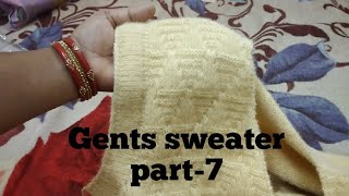 Part7 Gents Sweater में मुडढे के फन्दे कितने और कैसे उठाएँऔर बुनाई कितनी करें 9knitting Course 20 [upl. by Dragoon]