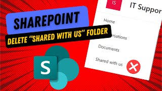 How to delete quotShared with usquot folder in SharePoint Online ❌ [upl. by Gemperle460]