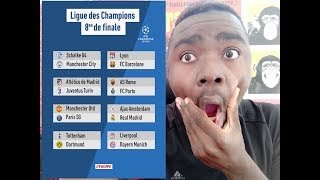 Ligue des champions 8ème de finale 2019 débrief du tirage LyonBarcelone Manchester unitedParis [upl. by Wei]