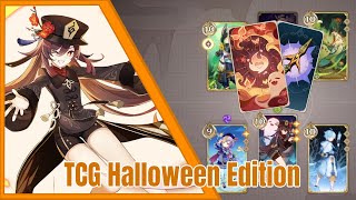 Joining the Festivities with this Halloween Themed Deck  Genshin TCG [upl. by Nyltak]