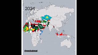 Muslim world after the end of colonialism 19182024 muslim empire maps islam viral shorts [upl. by Malo]