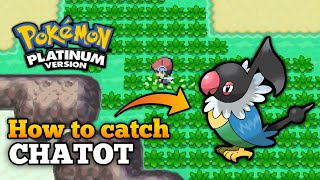 How To Catch Chatot In Pokemon Platinum  Chatot Location [upl. by Neu1]