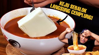 MASAK TOKPOKI SUPER PEDAS PAKE SEBALOK GEDE KEJU MOZZARELA [upl. by Enawyd]