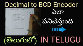 Decimal to BCD Encoder in Telugu  Digital ElectronicsSTLDDLDBTECH DIPLOMA [upl. by Gilberta]