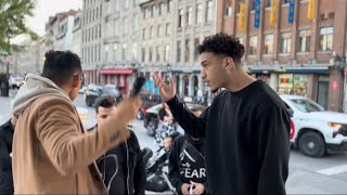 Évangélisation au VieuxPort de Montréal Musulman en colère déclenche une altercation physique [upl. by Harvison702]