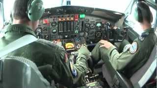 NATO Boeing 707 flight from Preveza to Geilenkirchen  full HD cockpit video 43 min [upl. by Eirrot]