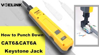 How to Punch Down a RJ45 Cat6 Keystone Jack VCELINK [upl. by Retsbew401]