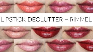 Rimmel Lipstick Swatch and Declutter  Moisture Renew Lasting Finish [upl. by Auqemahs]