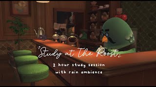 pov youre studying at the roost while it rains  animal crossing music  rain ambience [upl. by Ennahgiel462]