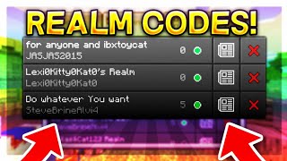 MinecraftREALM INVITE CODES 2019 111 [upl. by Llyrat]