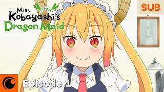 Miss Kobayashis Dragon Maid Episode 1  The Strongest Maid in History Tohru [upl. by Lauber]