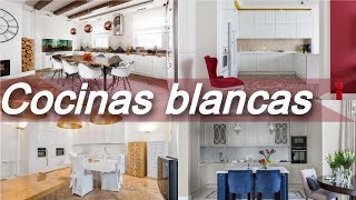 Ideas 🥡 cocinas blancas modernas  modelos de cocinas [upl. by Koran]