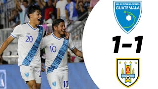 GUATEMALA 🇬🇹 11 URUGUAY 🇺🇾  RESUMEN Y GOLES [upl. by Cecilla]